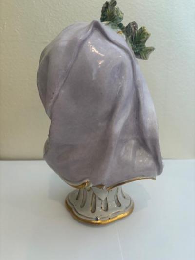 French Victorian style Meissen porcelain bust of a young girl