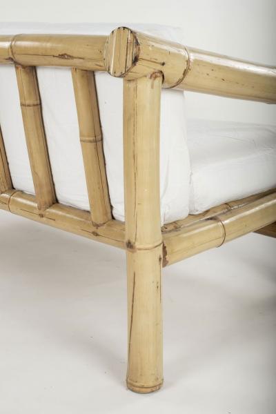 French Vintage Bamboo Sofa