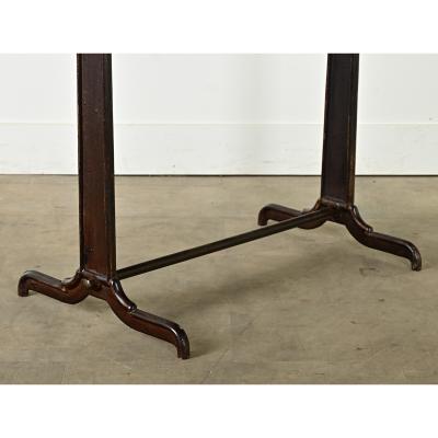 French Vintage Bistro Table with Wood Top
