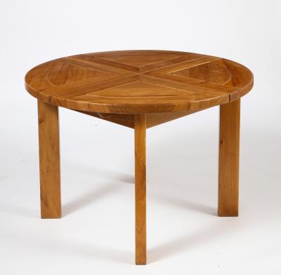 French Vintage Carved Oak Dining Table circa 1950