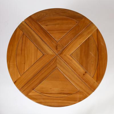 French Vintage Carved Oak Dining Table circa 1950