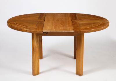 French Vintage Carved Oak Dining Table circa 1950