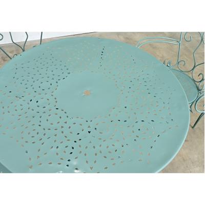 French Vintage Garden Table Set of Four Chairs and Table