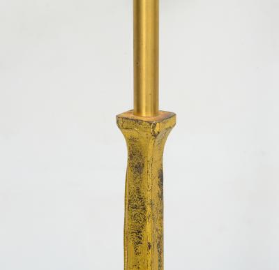 French Vintage Gilt Iron Floor Lamp