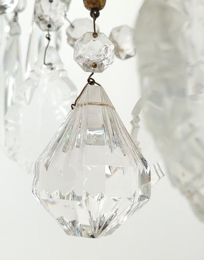 French Vintage Louis XV Style Bronze and Crystal Chandelier