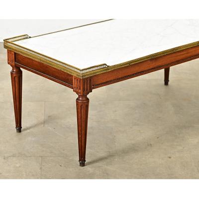 French Vintage Mahogany Louis XVI Style Coffee Table