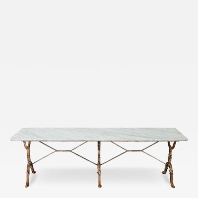 French Vintage Marble Bistro Table