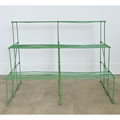 French Vintage Metal Plant Stand Riser in New Powder Coat
