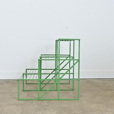 French Vintage Metal Plant Stand Riser in New Powder Coat