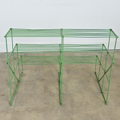 French Vintage Metal Plant Stand Riser in New Powder Coat