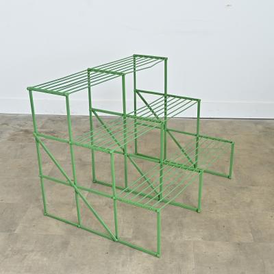 French Vintage Metal Plant Stand Riser in New Powder Coat