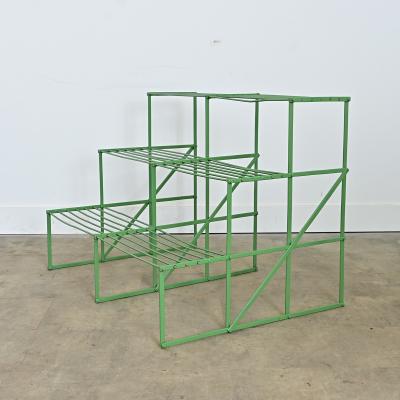French Vintage Metal Plant Stand Riser in New Powder Coat