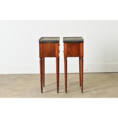 French Vintage Pair of Louis XVI Style Bedside Tables