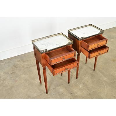 French Vintage Pair of Louis XVI Style Bedside Tables