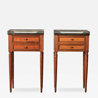 French Vintage Pair of Louis XVI Style Bedside Tables