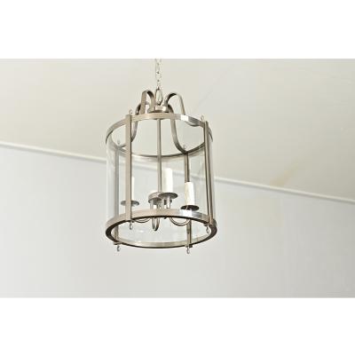 French Vintage Pair of Nickel finish Lanterns