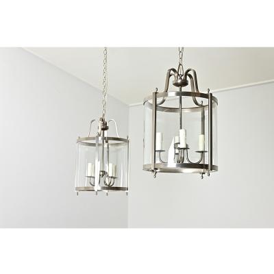 French Vintage Pair of Nickel finish Lanterns