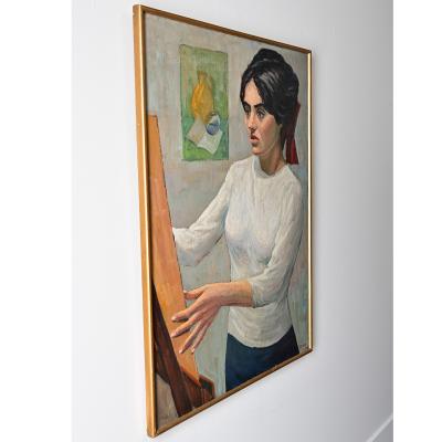 French Vintage Portrait Signed Cruciani