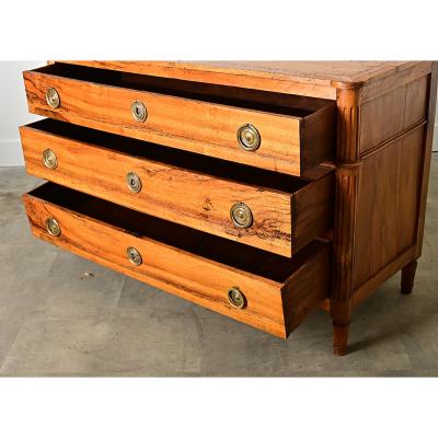 French Walnut 19th Century Louis XVI Style Commode