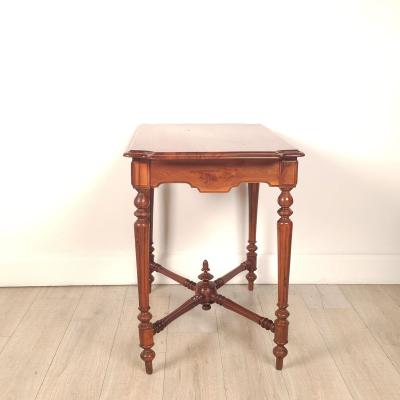 French Walnut Belle poque One Drawer Small Table circa 1900