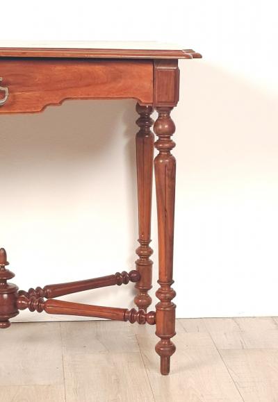 French Walnut Belle poque One Drawer Small Table circa 1900