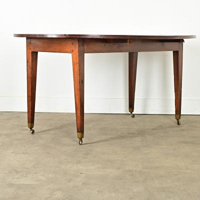 French Walnut Oval Drop Leaf Gate Leg Dining Table