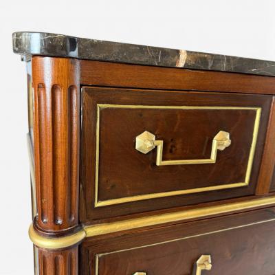 French Walnut Three Drawer Commode 19th Century