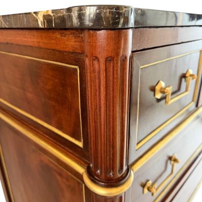 French Walnut Three Drawer Commode 19th Century