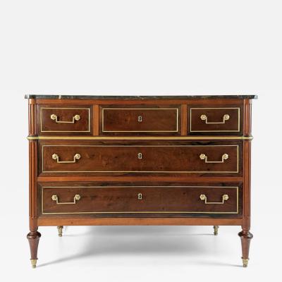 French Walnut Three Drawer Commode 19th Century
