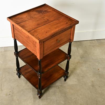 French Walnut and Ebonized Etagere