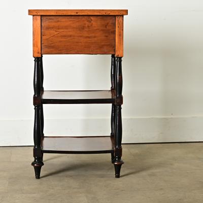 French Walnut and Ebonized Etagere