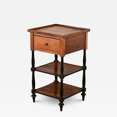 French Walnut and Ebonized Etagere