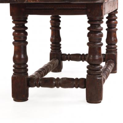 French Walnut and Oak Coffee Table 18th C