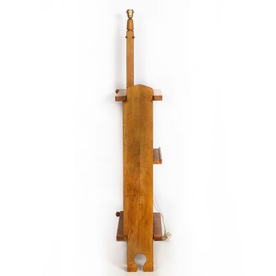 French Waxed Oak Swinging Bar Serving Cabinet by Guillerme et Chambron