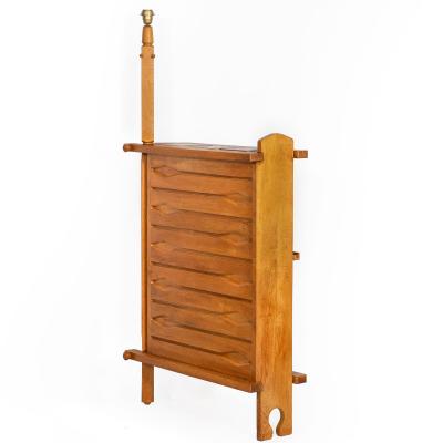 French Waxed Oak Swinging Bar Serving Cabinet by Guillerme et Chambron