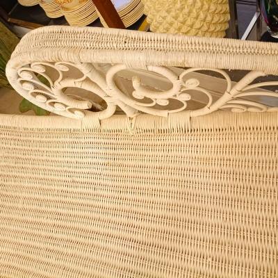 French Wicker Chaise Longue