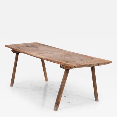 French Wood Pig Bench 19th Century