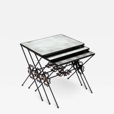 French Wrought Iron Nesting Tables