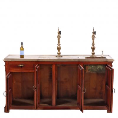 French Zinc Top Bar Counter C 1900