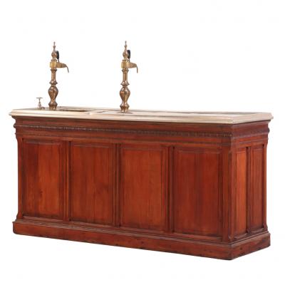 French Zinc Top Bar Counter C 1900