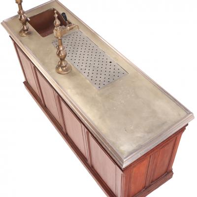 French Zinc Top Bar Counter C 1900