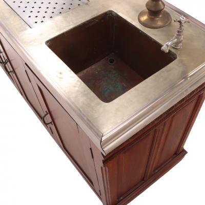 French Zinc Top Bar Counter C 1900