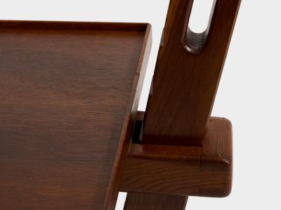 French art deco tinted oak wood serving table 1940