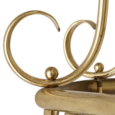 French bevelled glass and polished brass lantern