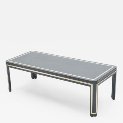 French black wood and brass Art deco coffee table 1940s