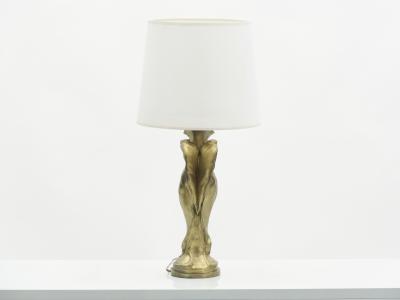French bronze Art deco brass lamp 1920s