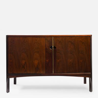 French buffet in rosewood with brass details 1960s 