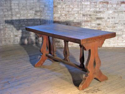 French early 17th Century Rustic Farm Table Console Desk Dining Table