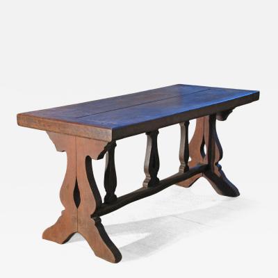French early 17th Century Rustic Farm Table Console Desk Dining Table