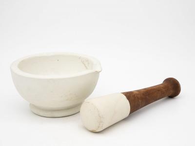 French early 20th century Mortar and Pestle